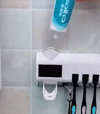 Stérilisateur UV pour Brosses à Dents avec Distributeur de Dentifrice - Protection Anti-Bactéries