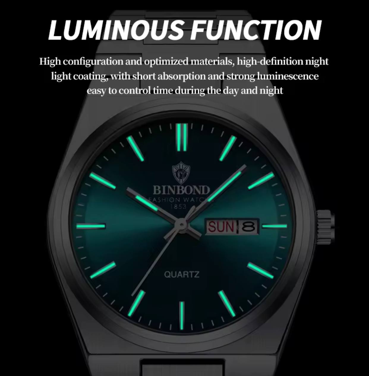 Montre de Luxe BINBOND Quartz pour hommes